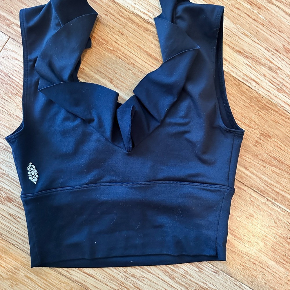 FP Movement Black Activewear Top with Logo Tag